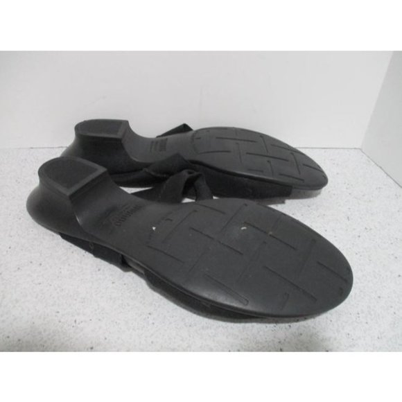*Munro Black American Twisted Knotted Fabric Slip On Slide Sandals - Picture 9 of 10